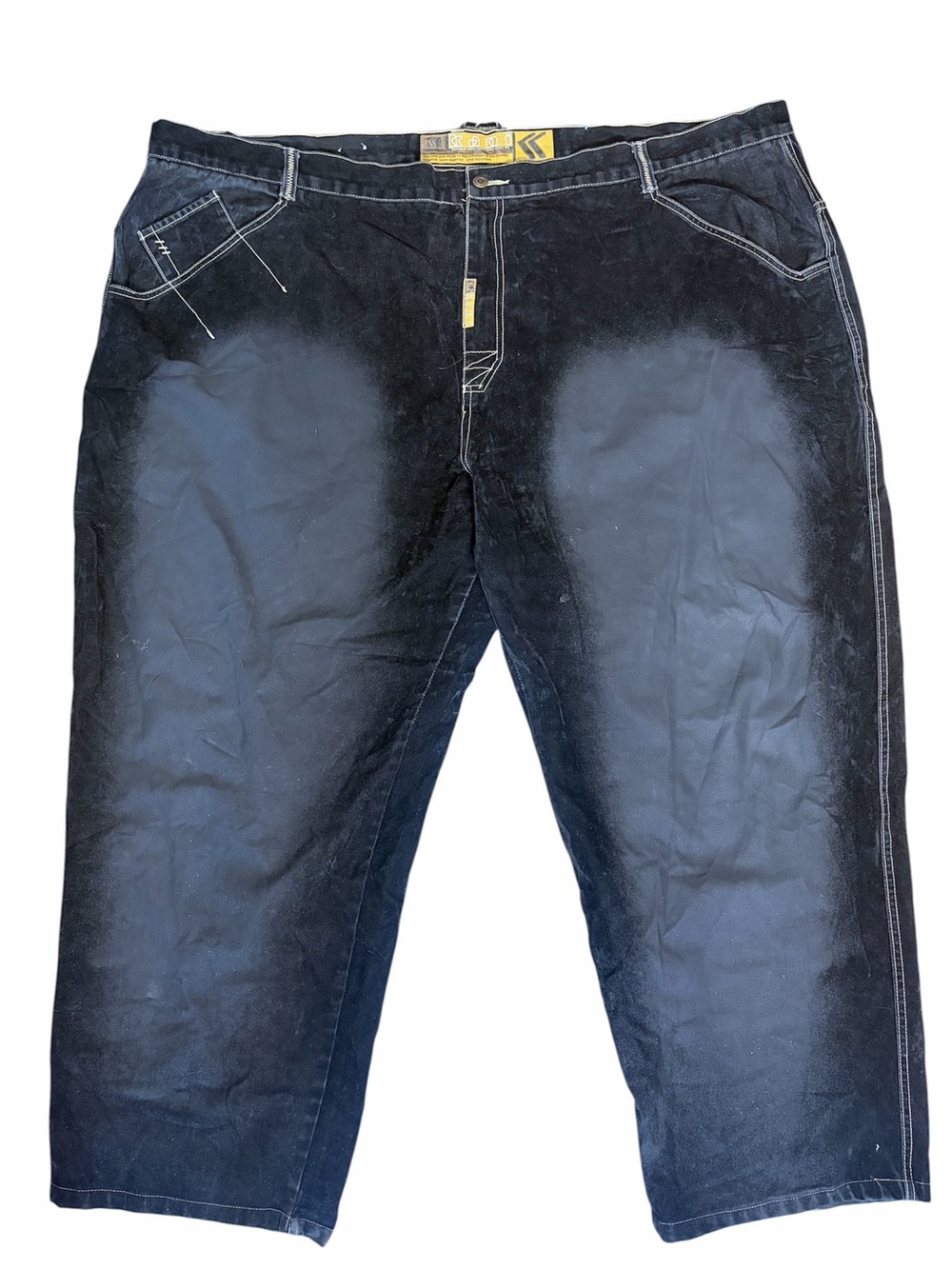 Vintage Karl Kani Baggy Denim Jeans Black W54 L34 Y2K Hip Hop